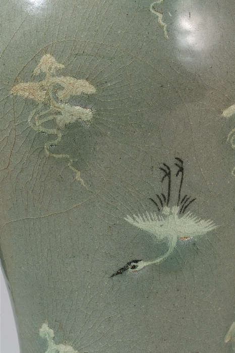 청자 상감 구름 학 무늬 매병 이미지 3 보기