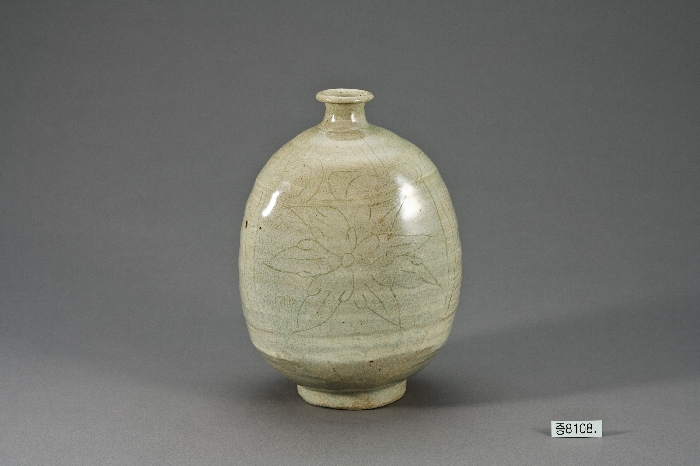 분청사기 꽃무늬 편병 이미지 1 보기