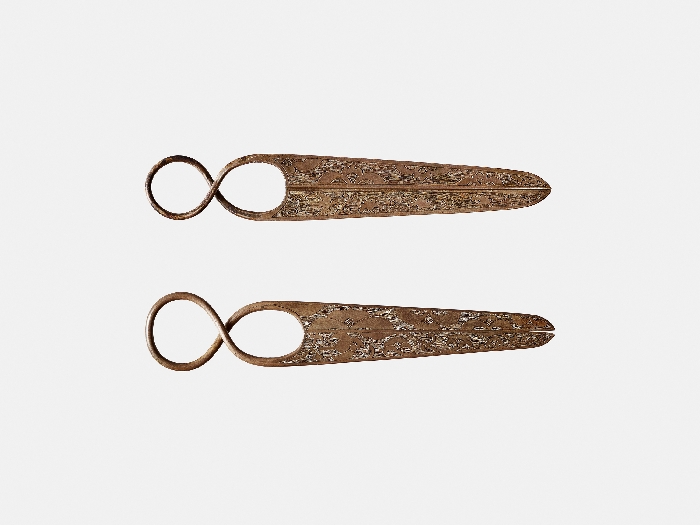 은제 당초 화조무늬 가위 이미지 2 보기