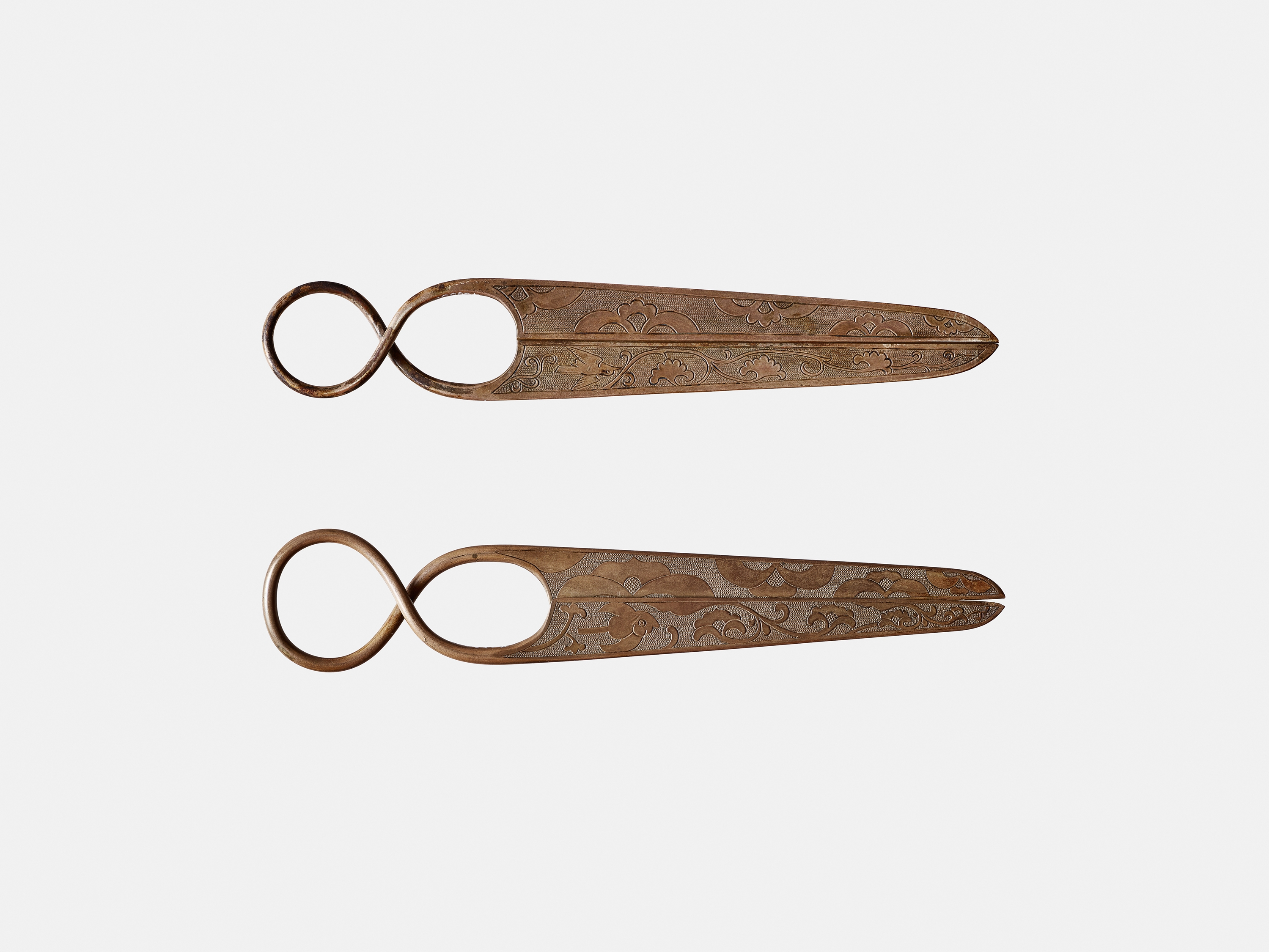 은제 당초 화조무늬 가위 이미지 2